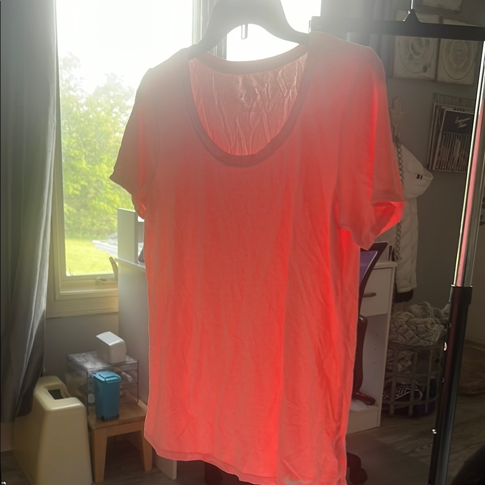 Nike Orange and Pink Short Sleeve Tee